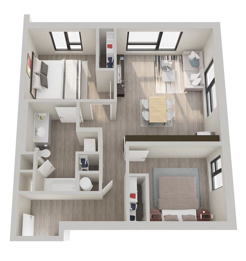 The Hixon Apartments B2 Floor Plan The Hixon Apartments B2 Floor Plan